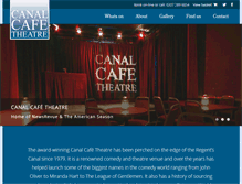 Tablet Screenshot of canalcafetheatre.com